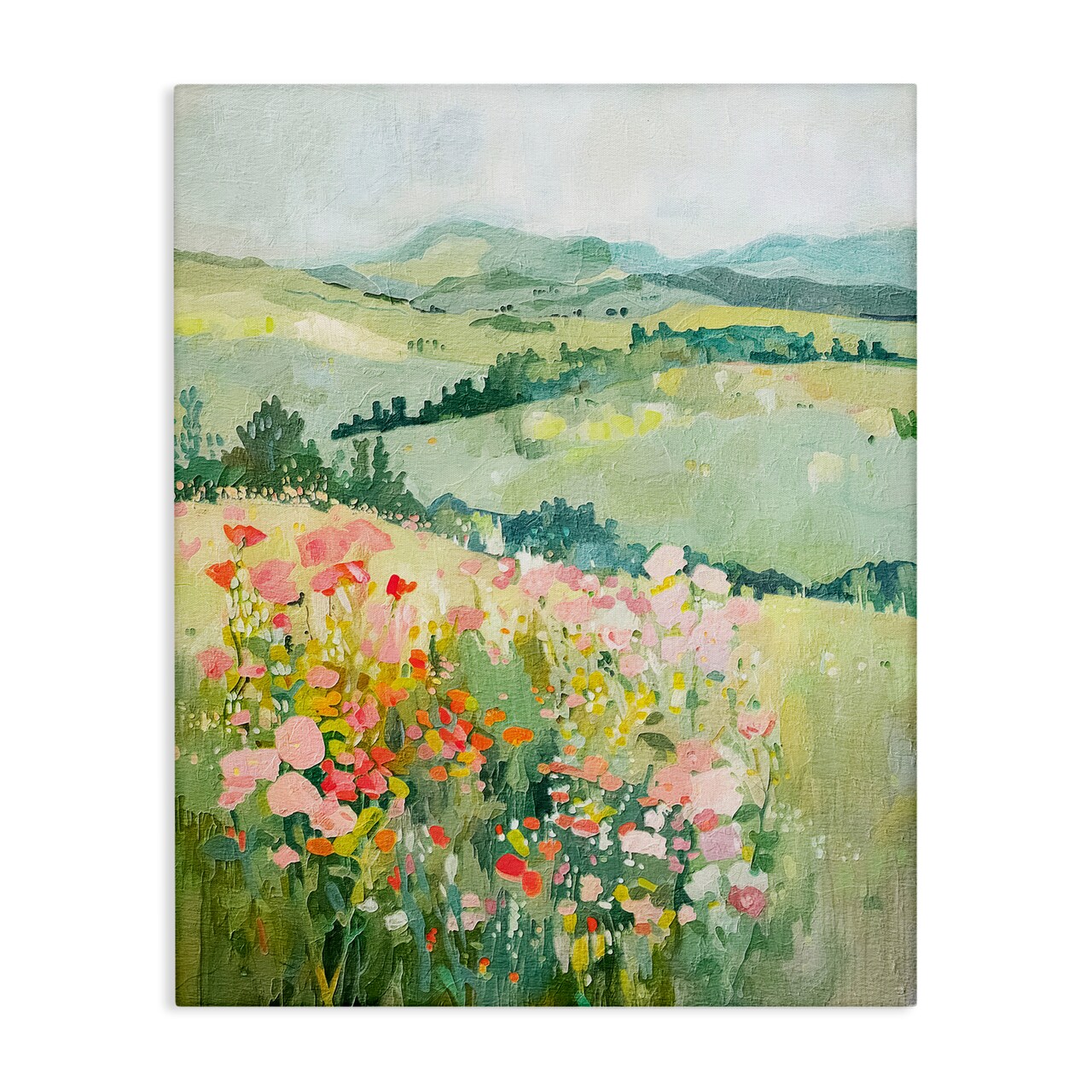 Stupell Industries Soft Flowers Meadow Canvas Wall Art Design by RileyB